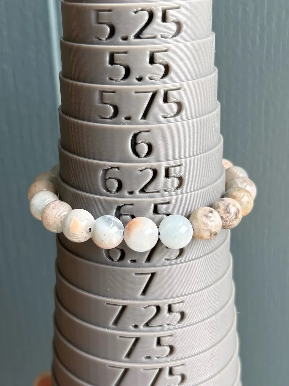 Inclusion Aquamarine Crystal Bracelet 9mm